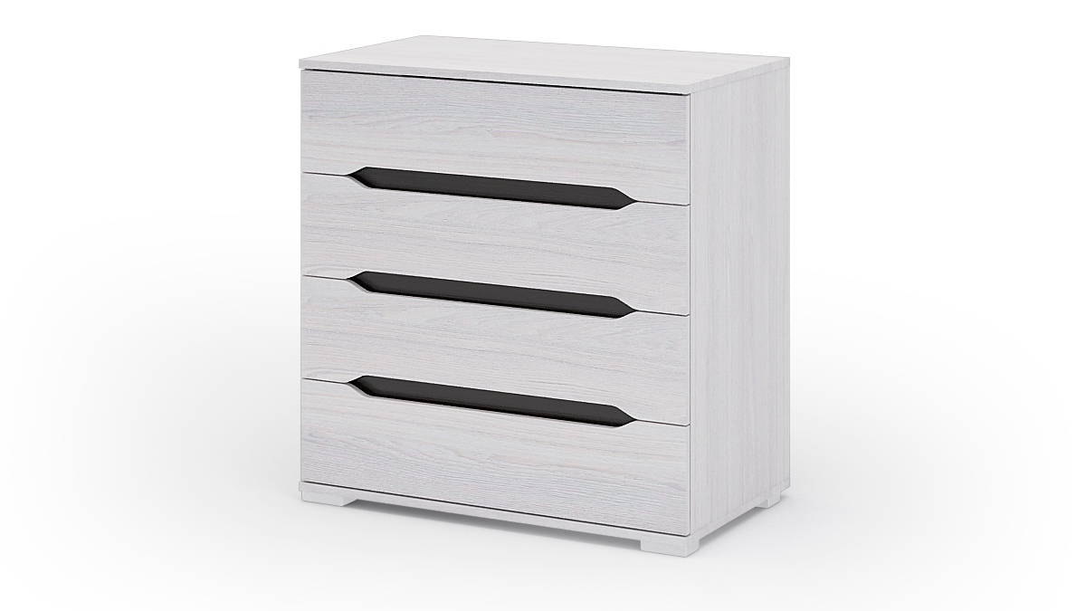 Комод "Валенсия" 4 ящика (КМ 011 Дуб анкор светлый 800*830*450)